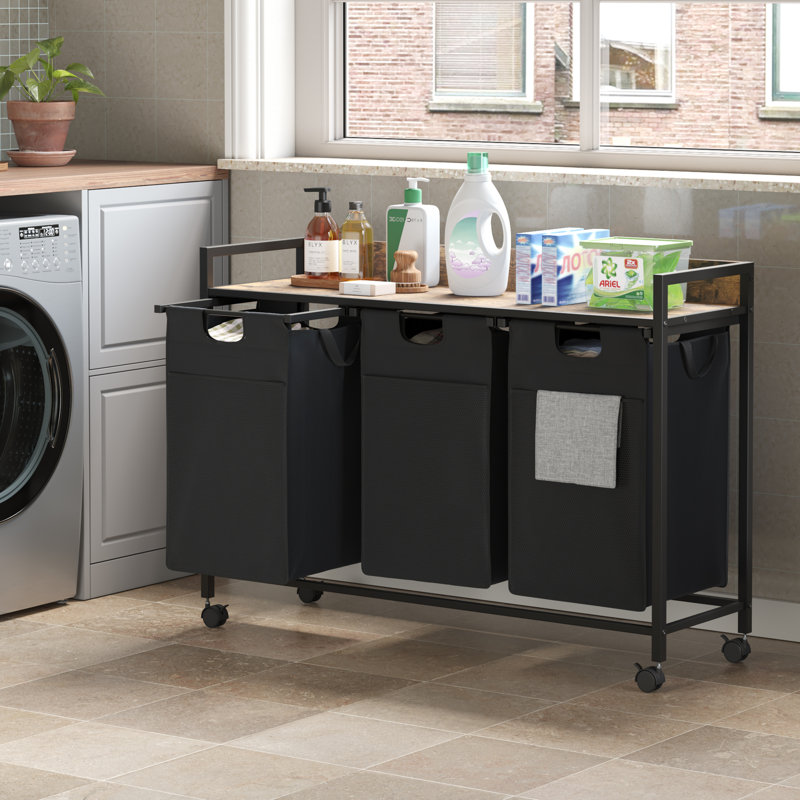Rolling Laundry Sorter with Handles