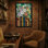 Plantes et fleurs, vitrail, art floral