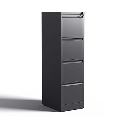 Girdie 4 Drawer Metal Vertical File Cabinet with Lock for Office Home by Ebern Designs