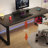 Black rectangular solid wood desk-1452694770