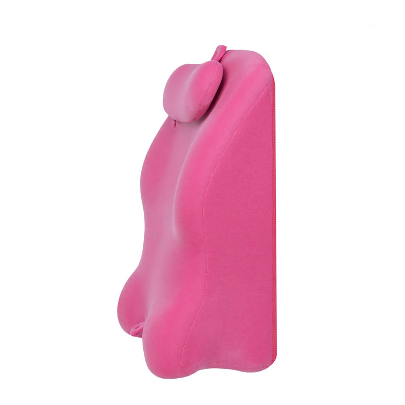 Coussin ergonomique de soutien pour la posture de la colonne vertébrale et multifonctionnel, Rose