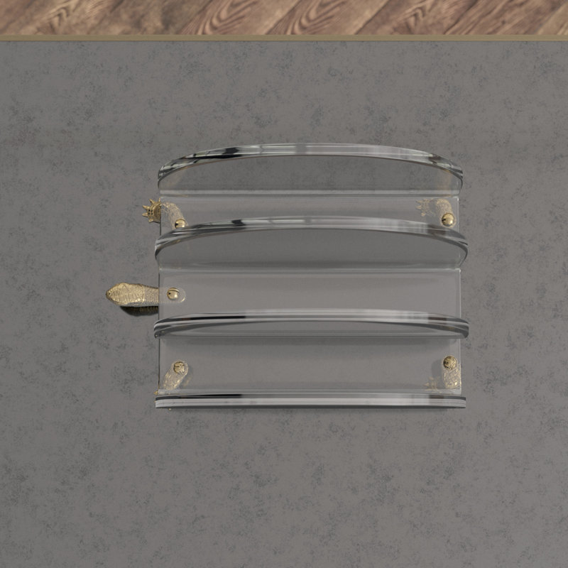 Tortoise Clear Acrylic Magazine Rack