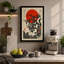 Blossom and Rising Sun Japandi - Wrapped Canvas-1800434041-1800434040