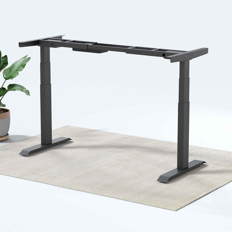 Height Adjustable Electric Dual Motor Standing Desk - Black Frame, Black