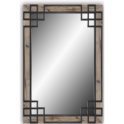 Miroir mural biseauté en fer