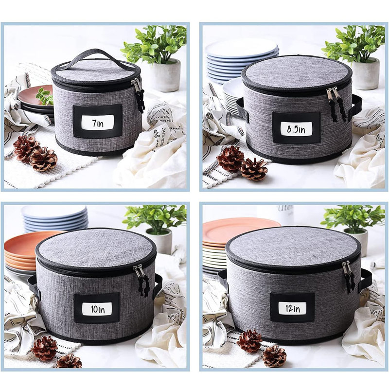 4-Piece Hard Shell Dinnerware Storage Set
