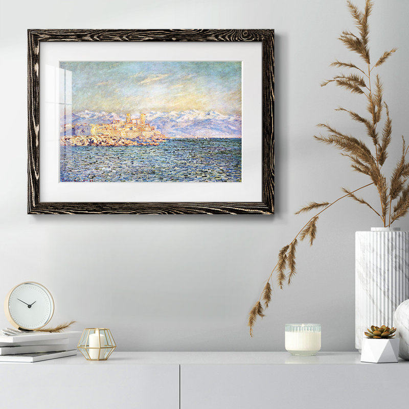 Le vieux fort d'Antibes par Monet, Noir, H 18 po x l 26 po x P 1,5 po
