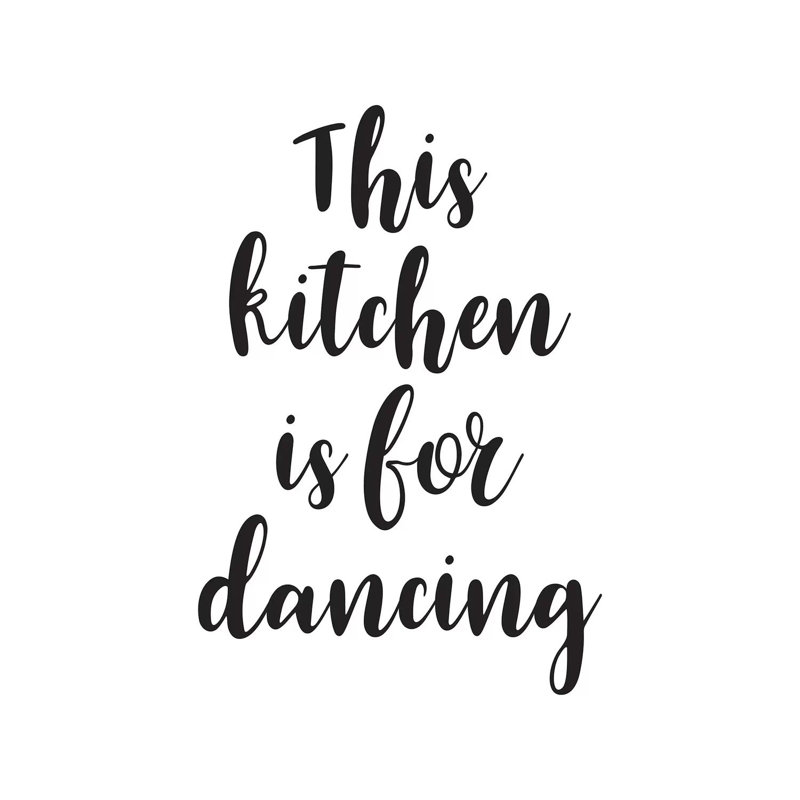 This Kitchen Is For Dancing by Pixy Paper - Wrapped Canvas Print, 66.04 cm H x 45.72 cm W x 3.175 cm D