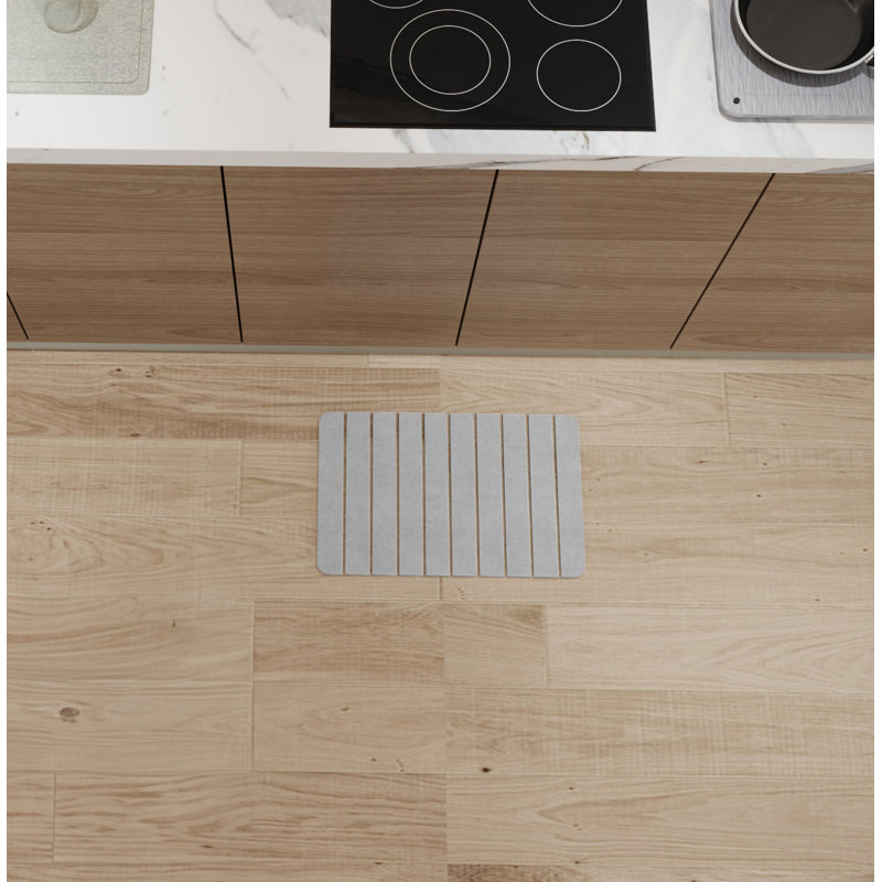 Dianeli Kitchen Mat, Gray, Rectangle 1'3" x 2'1"