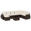 Ensemble de canapé de jardin Vidaxl brun, blanc crème