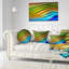 Ondulations de l'eau colorées fractales - coussin imprimé abstrait-29604319-29604323