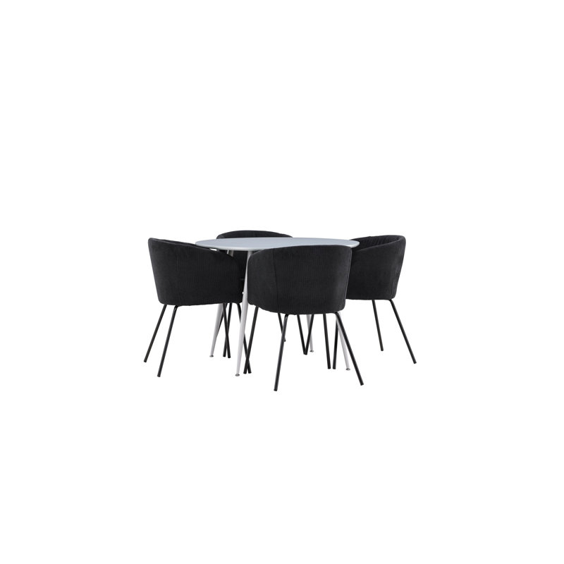Ybarra 4 - Person Dining Set, Grey