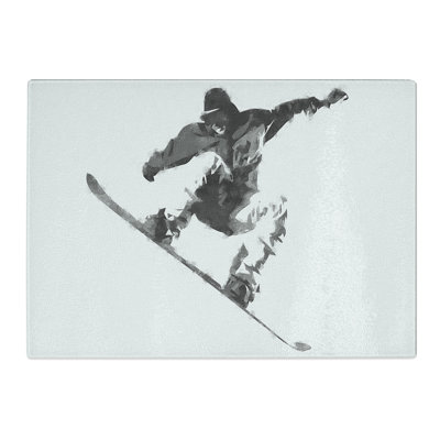 Tempered Glass the Snowboarder Chopping Board
