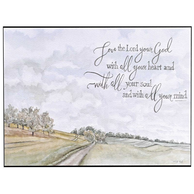 Plaque murale Love God With Whole Heart