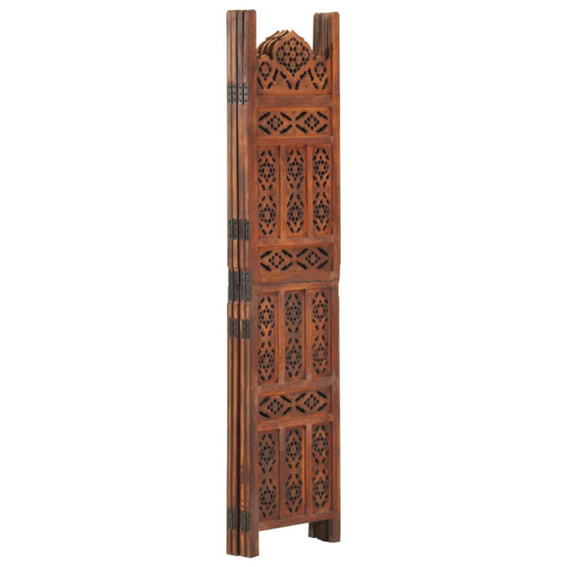 Hagop 165cm H Folding Room Divider, Brown, 4