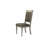 Classic Formal Silver 5pc Dining Set Traditional Round Dining Table And 4x Chairs Upholstered Chair