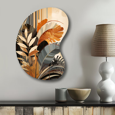 Chyane - Abstract Botanicals Boom Shape - Assymterical Metal Wall Art