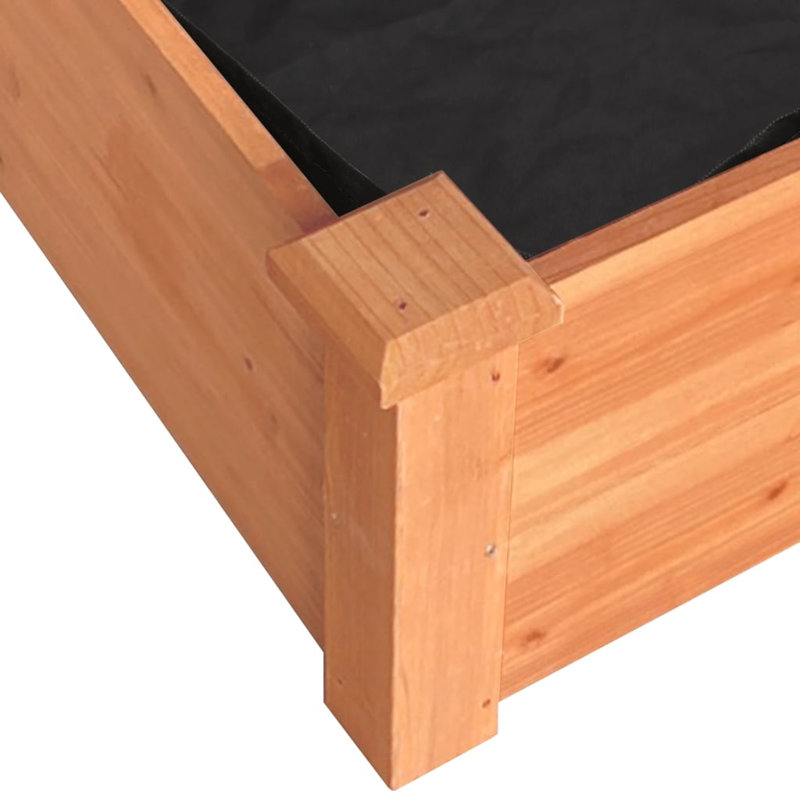 Matwau Wood Raised Garden Bed, Salmon, 9.8" H x 94.5" W x 23.6" D