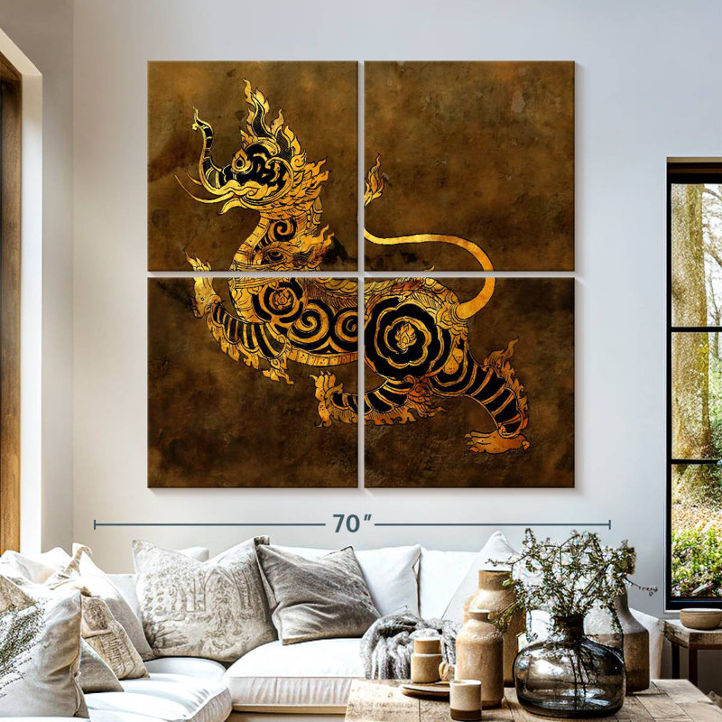 Keiri Grunge Singha Lion, 57" H x 57" W
