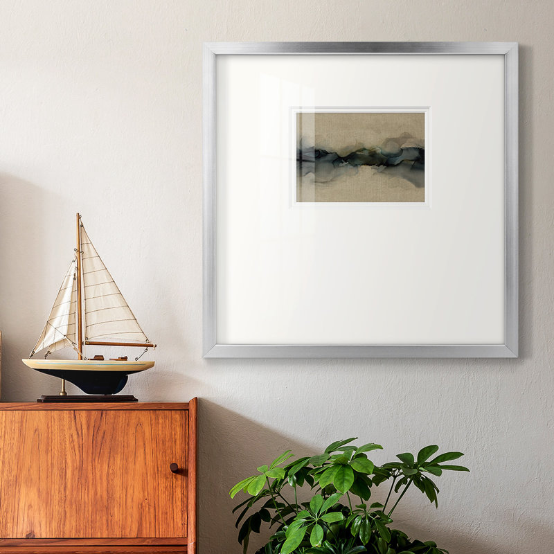 «Ocean Streamspremium», reproduction encadrée, H 17 po x l 17 po x P 1,25 po, Encadrement brun