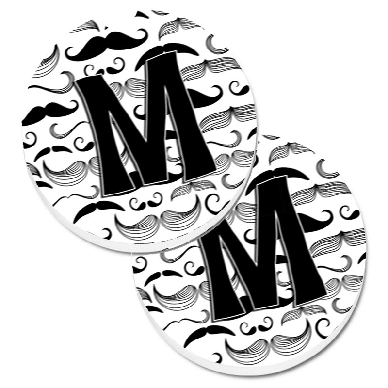 Sous-verre voiture moustache initial, M
