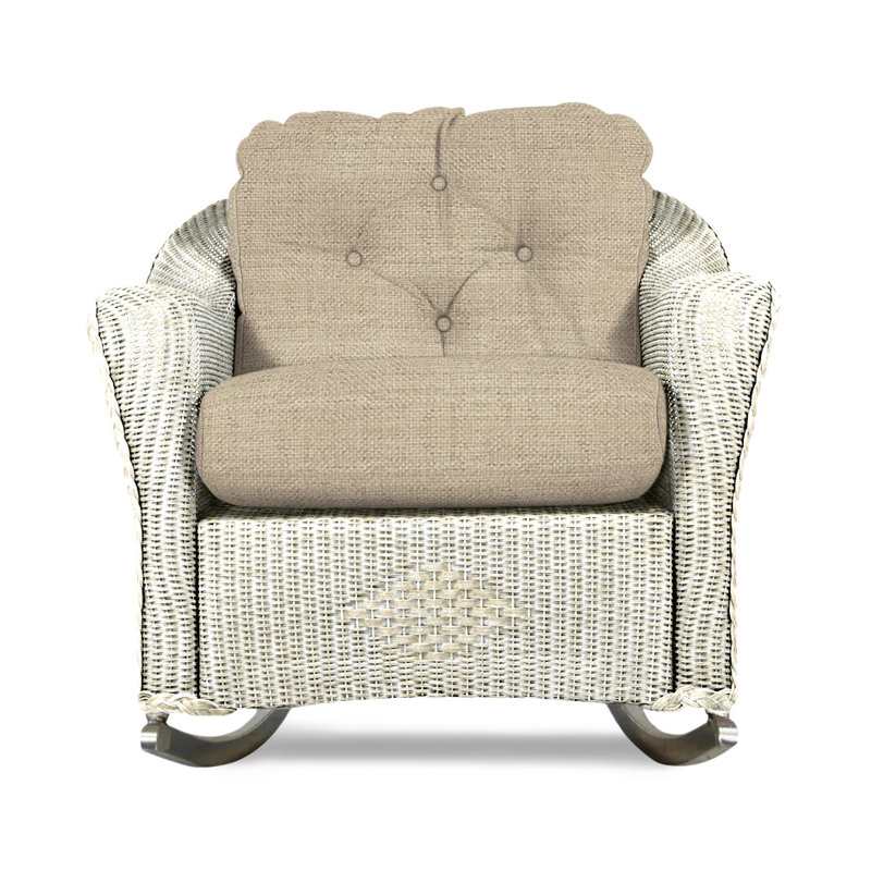 Reflections Outdoor Rocker Chair, Sandberg Flax, Antique White