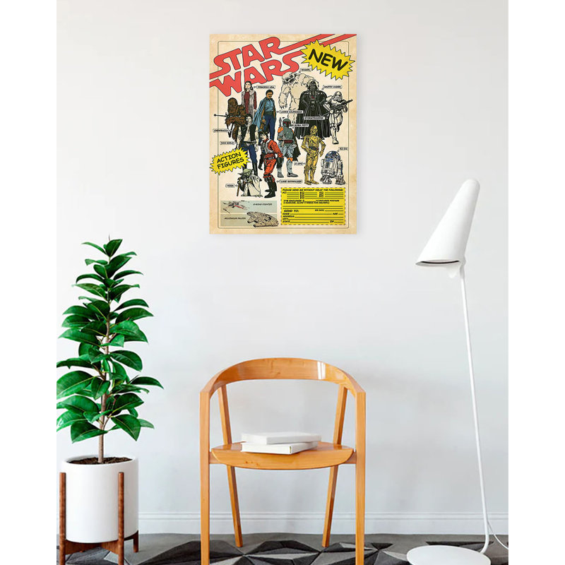  Publicité officielle de Star Wars - Figurines articulées 24 po x 36 po - Affiche décorative - Papier affiche - Prêt à encadrer
