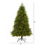Sapin de Noël vert artificiel avec lumières blanches claires-327002889