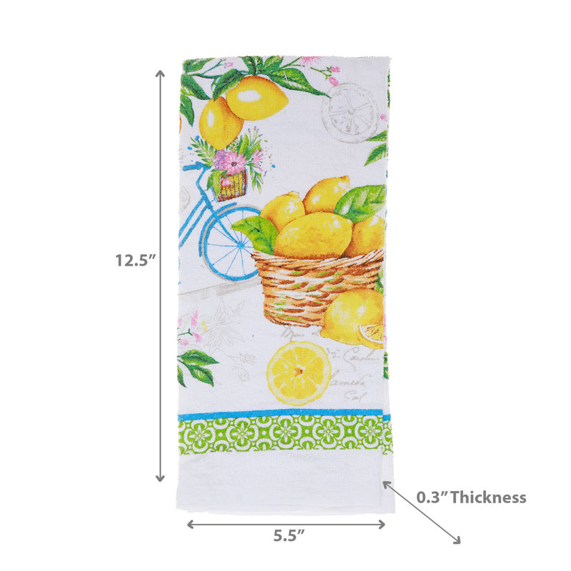 Ensemble de 6 essuie-mains citron
