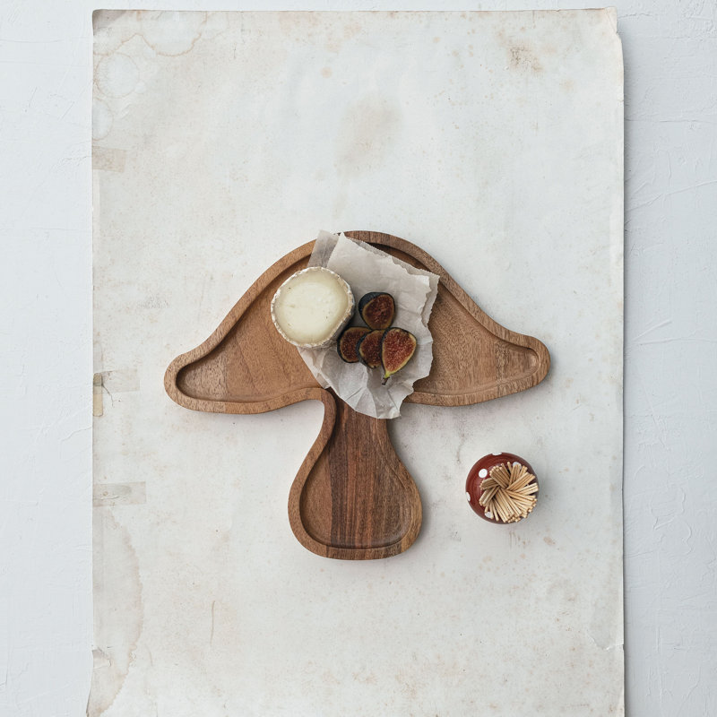 Mushroom Shaped Mango Wood Serving Board