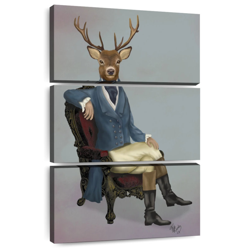 Distinguished Deer Full, 50" H x 32" W