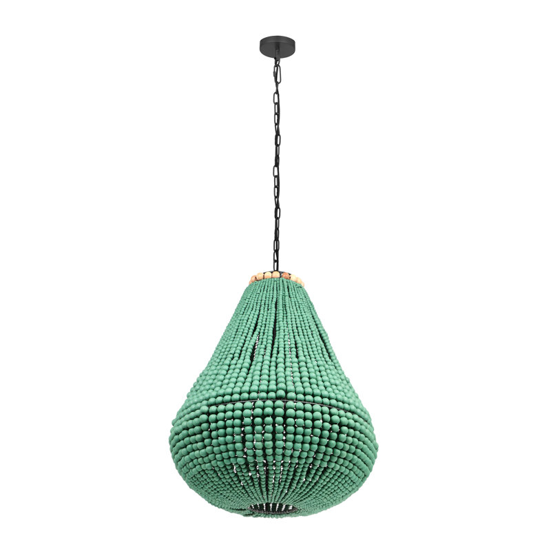 Luminaires suspendus perles en bois