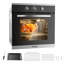 24 in. 2.83 cu. ft. single Electric Wall Oven with Convection and Manual Clean in Stainless Steel, Tempered Glass Door