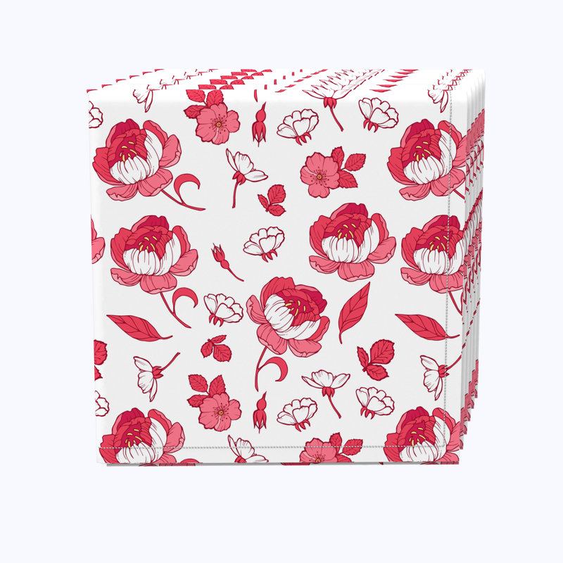 100% Cotton Floral Square Napkin