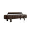 Banc de chambre 55,12 po en cuir véritable brun minimaliste nordique pour pied de lit-237708607