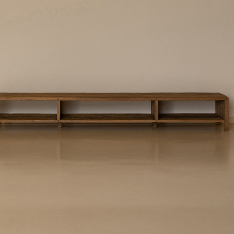 Meuble télé en bois d'orme de style rétro minimaliste, H 11,81 po x L 70,86 po x l 15,75 po