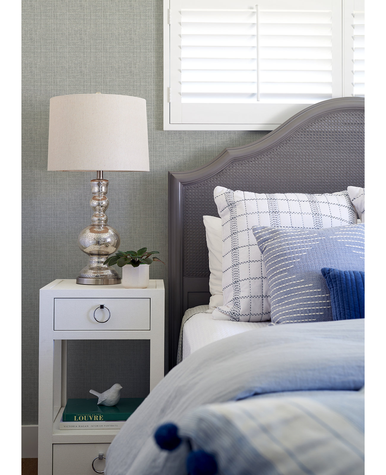 Quartney Wallpaper, Light Blue