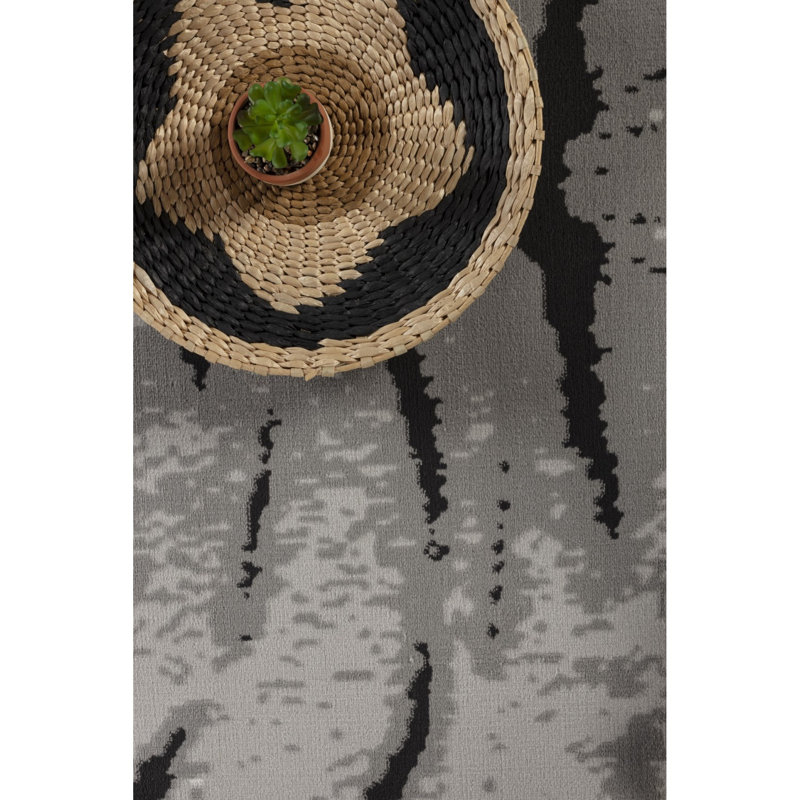 Tapis rustique moderne en polyester résistant aux taches pour les endroits très passants