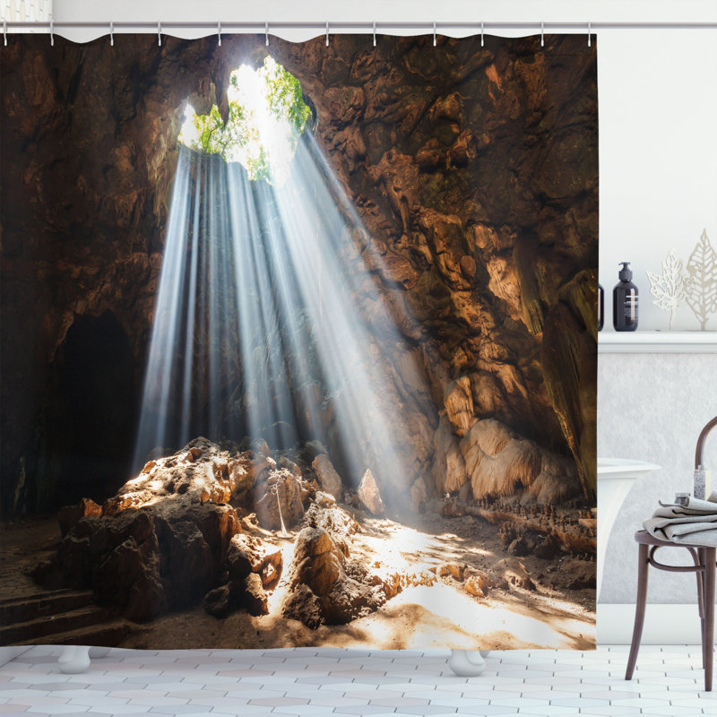 Shower Curtain Set + Hooks, 70" H x 69" W