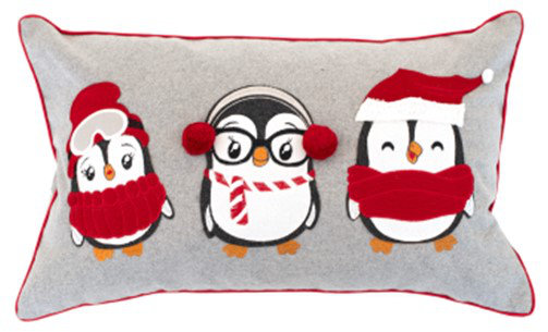 Amuri Abstract GREY/RED Rectangle Cushion