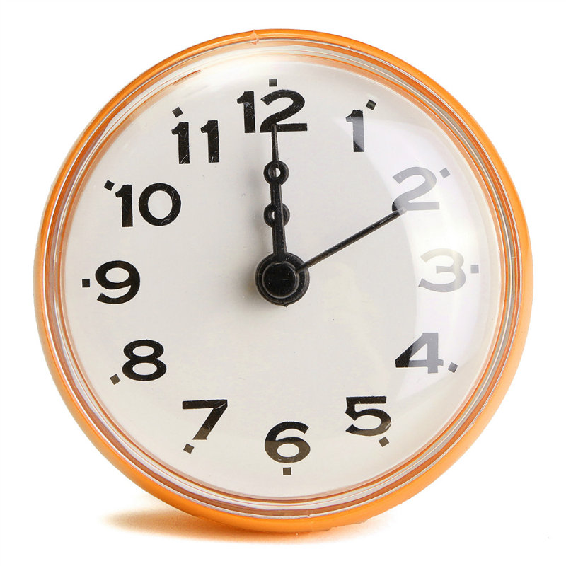 Analog Electric Tabletop Clock, Orange