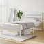 Structure de lit simple en métal avec tête et pied de lit en bois Alicia, lit plateforme rustique industriel avec support en acier robuste, aucun sommier requis, rangement sous le lit, sommier anti-bruit, blanc-1830588106-1758362920