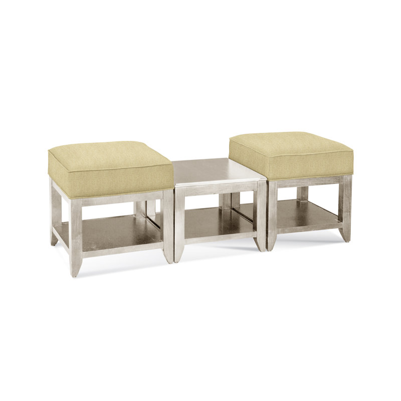 Elements Upholstered Cube Ottoman, Beige Sugar Performance; 0863-93, Java