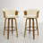 Lesli 30.51'' Swivel Tufted PU Leather Upholstered Counter Stool-1621523649