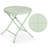 18" Green Sunflower Metal Folding Side Table-124212545