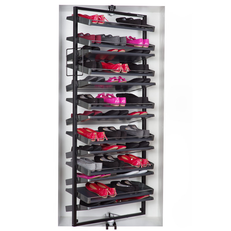 54 Pair Revolving Shoe Rack