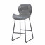 Chaise de bar 2 pièces en cuir avec éponge haute densité, tabourets de cuisine en polyuréthane à hauteur de comptoir
