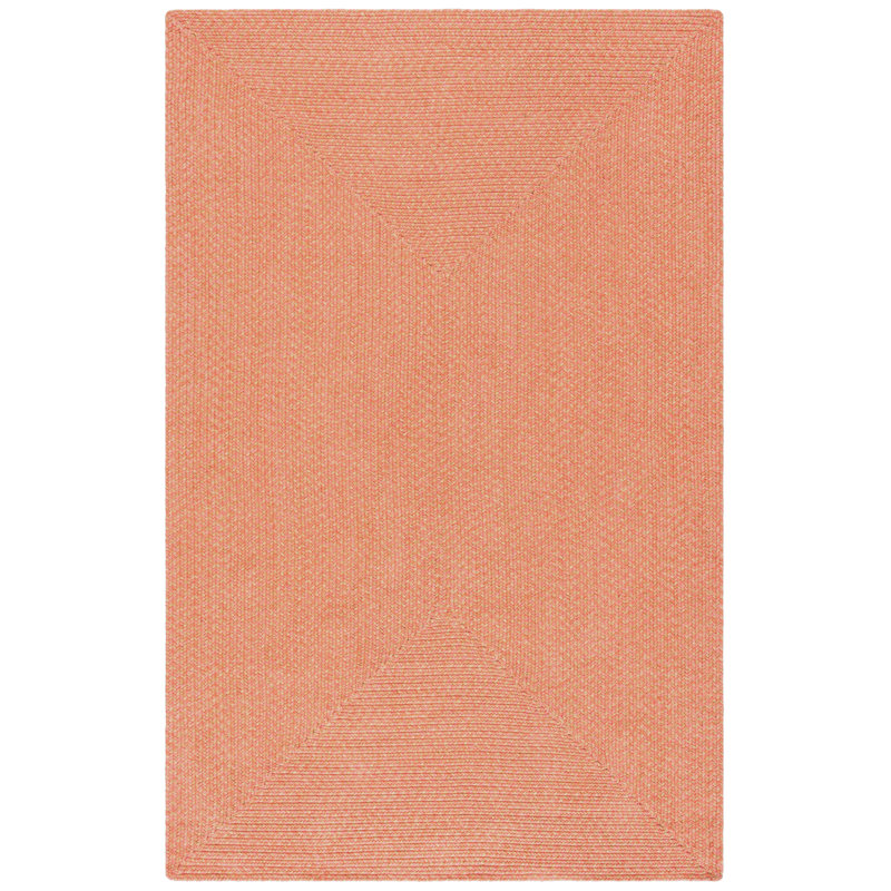 Tapis de couleur unie en coton tissé à la main Garbrand, Rectangle 2 pi 6 po x 4 pi