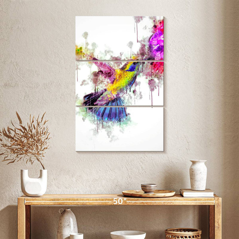 Brampt Colored Hummingbird, 38" H x 24" W