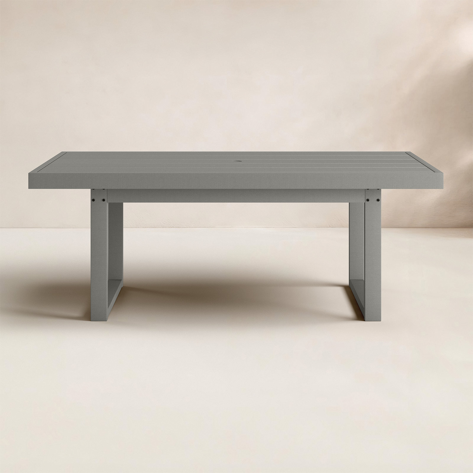 POLYWOOD® Edge 78" Patio Dining Table, Gray